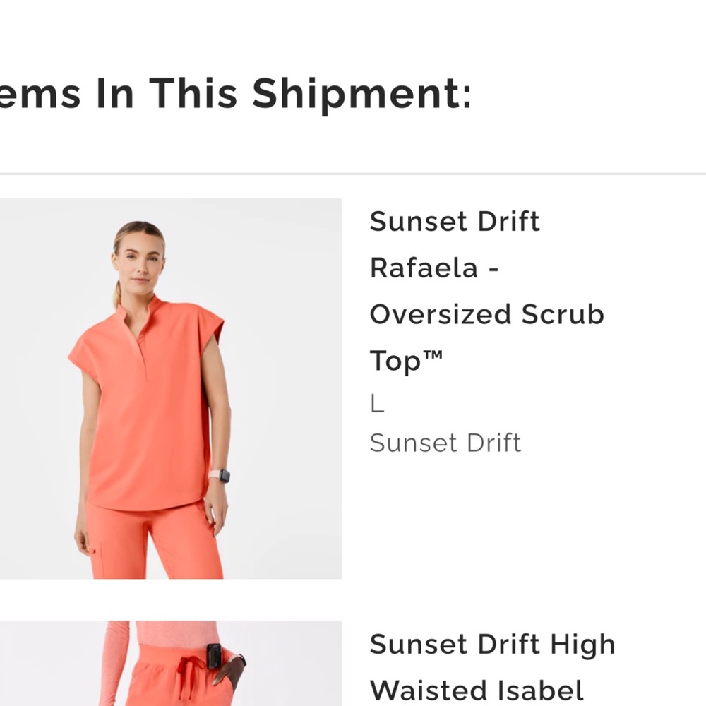 Figs Sunset Drift Oversized Scrub Top